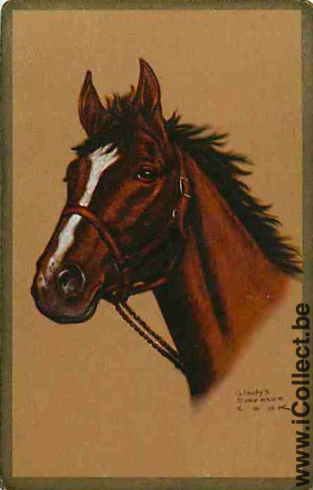 Single Playing Cards Horse Head to Left (PS13-19B)