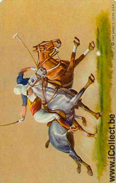 Single Playing Cards Horse Polo (PS13-19H) - Click Image to Close