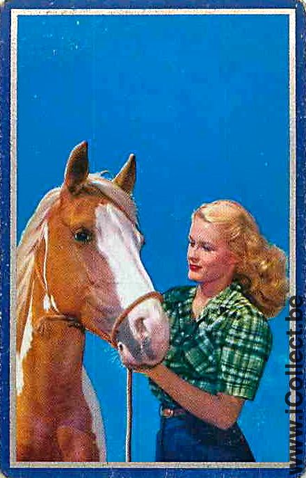 Single Swap Playing Cards Horse and woman (PS08-09D)