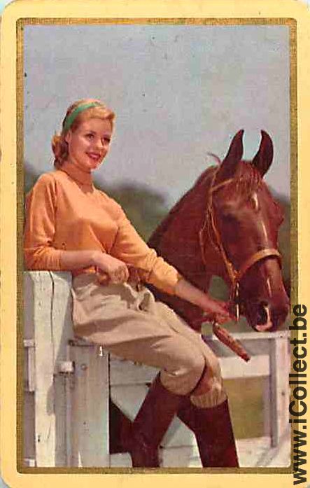 Single Swap Playing Cards Horse Woman (PS13-24F)