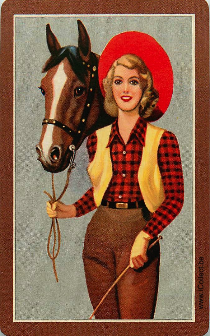 Single Swap Playing Cards Horse & Woman (PS24-13B)