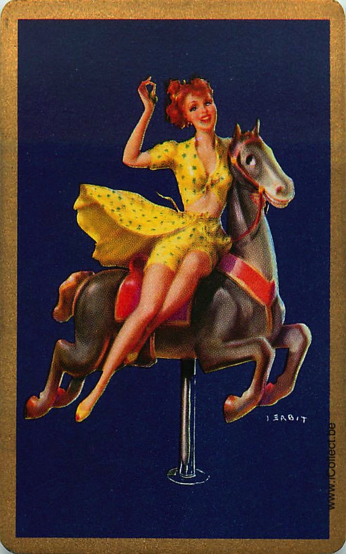 Single Swap Playing Cards Horse & Woman (PS24-13C)