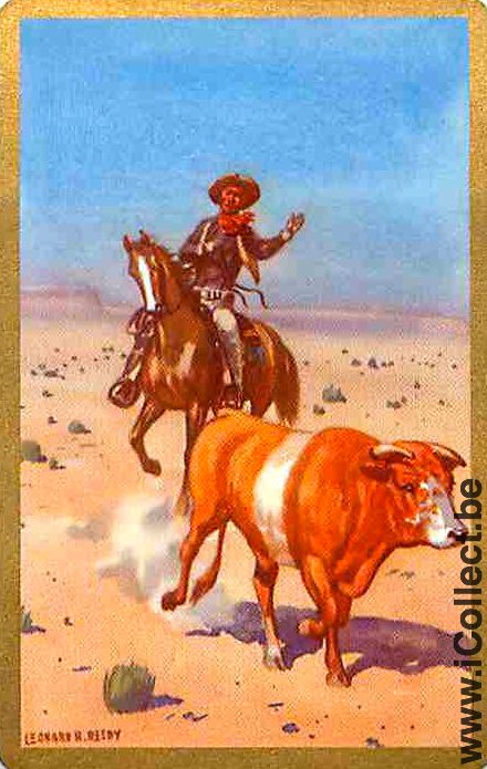 Single Playing Cards Horse Cowboy (PS08-32D)