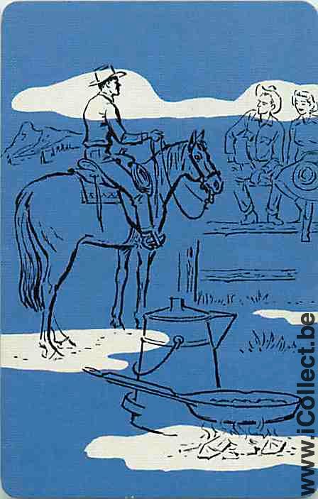 Single Playing Cards Horse Cowboy (PS05-46D)