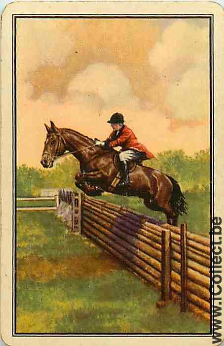 Single Swap Playing Cards Horse Jumping (PS13-24D)