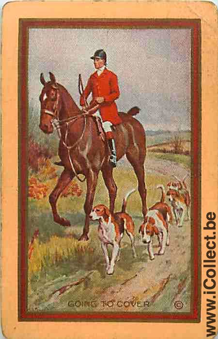Single Playing Cards Horse Hunting (PS10-29D)