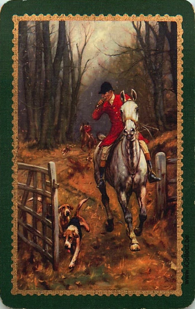 Single Swap Playing Cards Horse Hunting (PS05-26D)