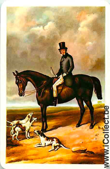Single Swap Playing Cards Horse Man & Dogs (PS05-53H)
