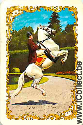 Single Playing Cards Horse and Man *** Mini Card *** (PS05-54H)