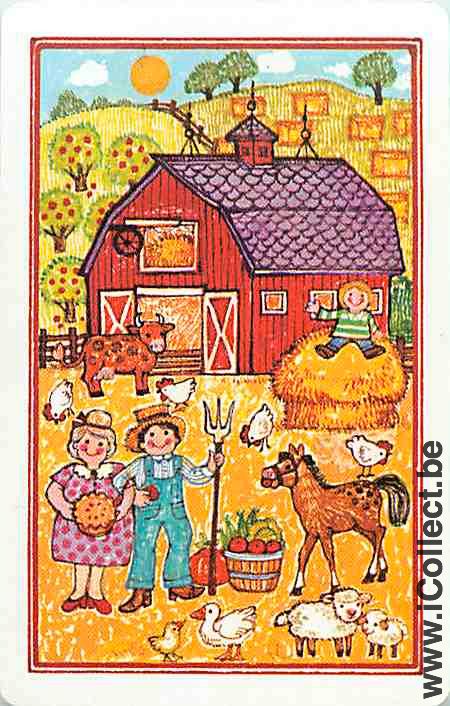 Single Playing Cards Horse Farmers (PS14-48B)