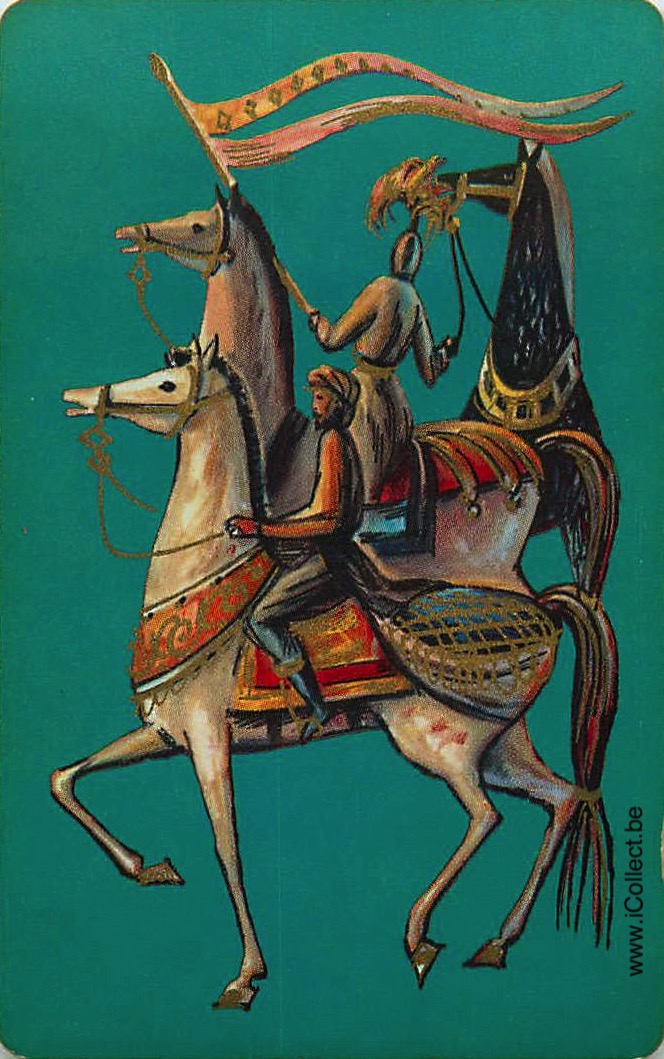 Single Swap Playing Cards Horse with Men (PS13-19D)