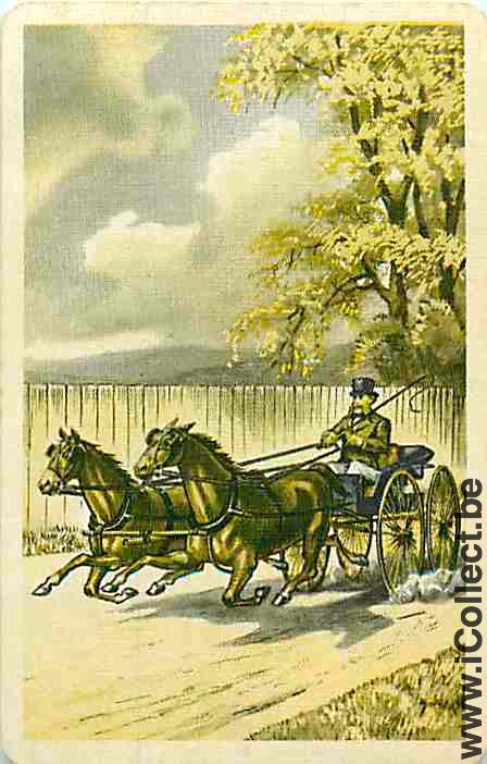 Single Playing Cards Horse Carriage (PS05-58E)