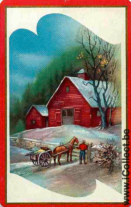 Single Playing Cards Horse Carriage Farmer (PS04-60A)