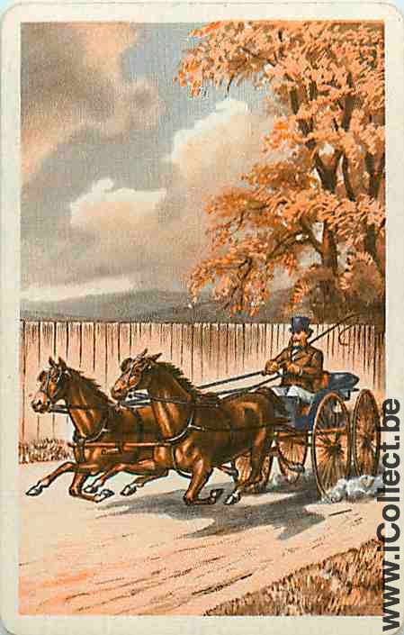 Single Playing Cards Horse Carriage (PS13-23B)