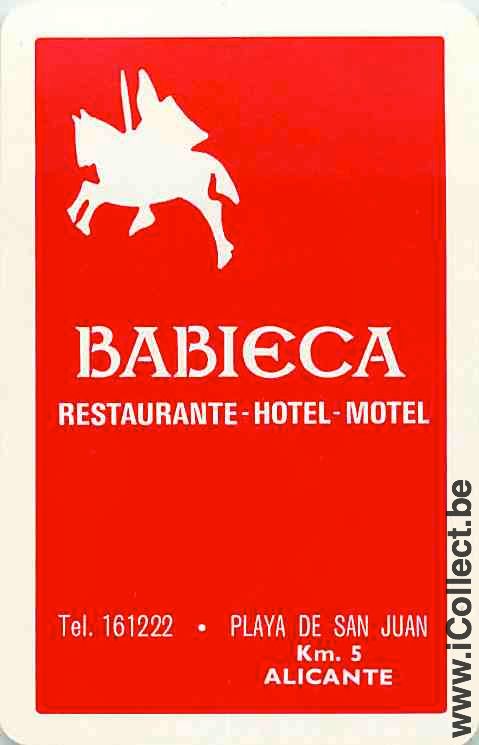 Single Playing Cards Horse Babieca Restaurant (PS12-41H)