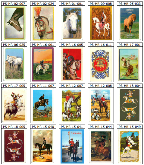 Lot - 20 HORSE Single Playing Cards (PS99-02A) - Click Image to Close