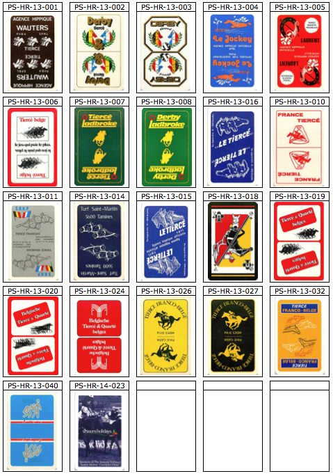 Lot - 22 HORSE RACING Single Playing Cards (PS99-02B)