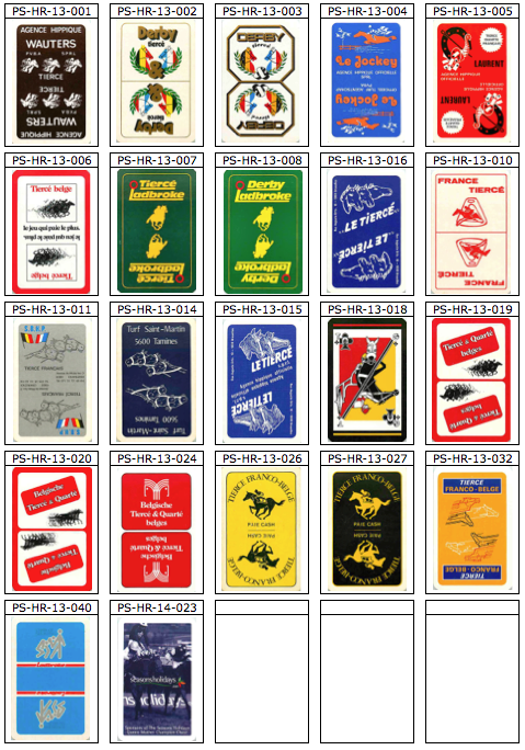 Lot - 22 HORSE RACING Single Playing Cards (PS99-02B) - Click Image to Close