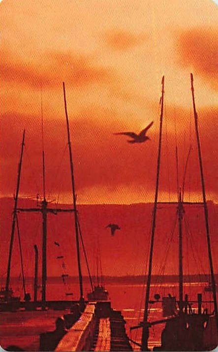 Single Playing Cards Landscape Sea Sunset (PS16-52A) - Click Image to Close