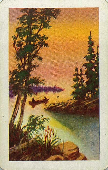 Single Playing Cards Landscape River (PS16-55C)