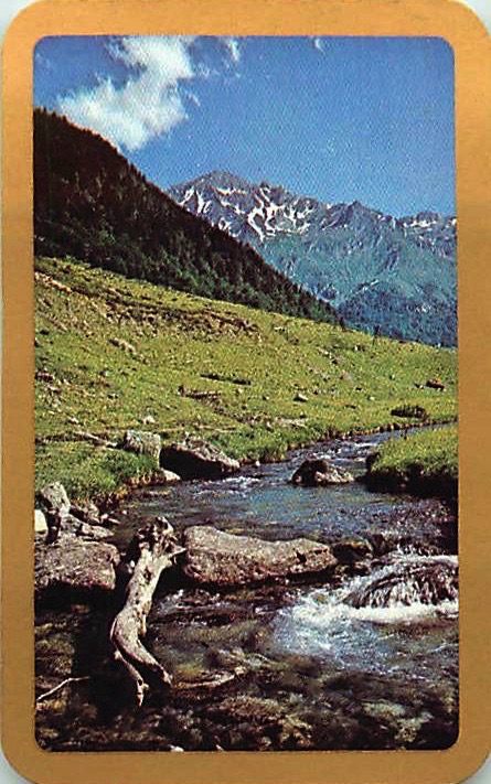 Single Playing Cards Landscape River (PS16-55E) - Click Image to Close
