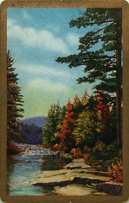Single Playing Cards Landscape River (PS16-55F) - Click Image to Close