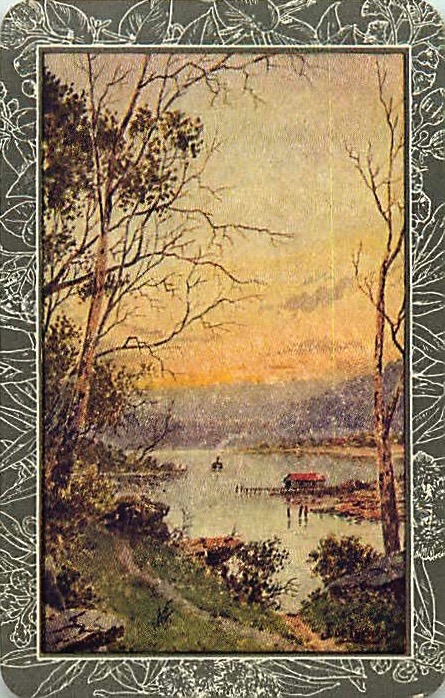 Single Playing Cards Landscape Lake (PS16-58A) - Click Image to Close