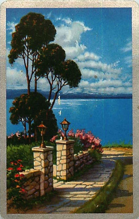 Single Playing Cards Landscape Lake (PS16-58B)