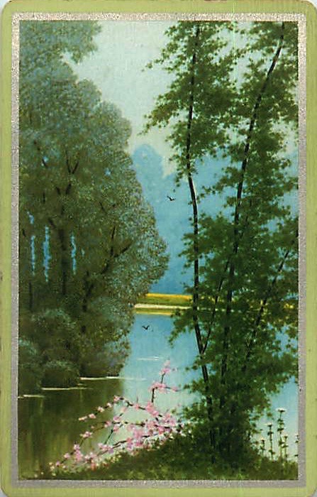 Single Playing Cards Landscape Lake (PS16-58D)