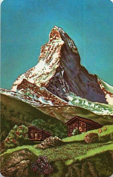Single Playing Cards Landscape Mountain (PS16-58G) - Click Image to Close