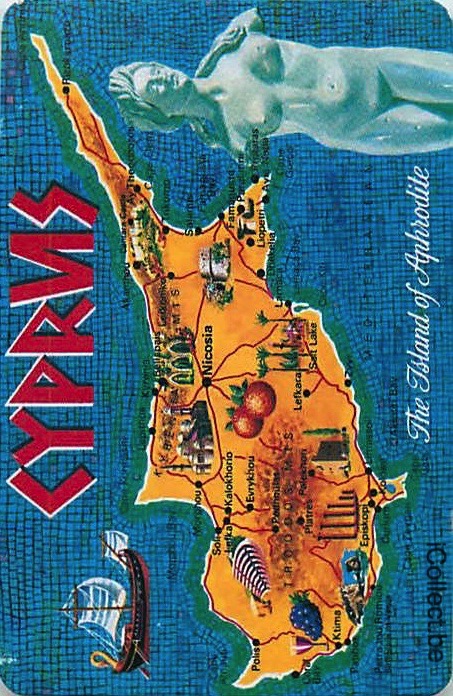 Single Playing Cards Map Cyprus (PS16-18A) - Click Image to Close