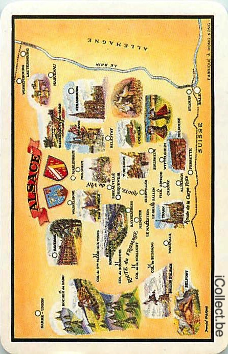 Single Swap Playing Cards Map France Alsace (PS16-18H) - Click Image to Close
