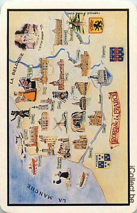Single Playing Cards Map France North (PS16-19B)