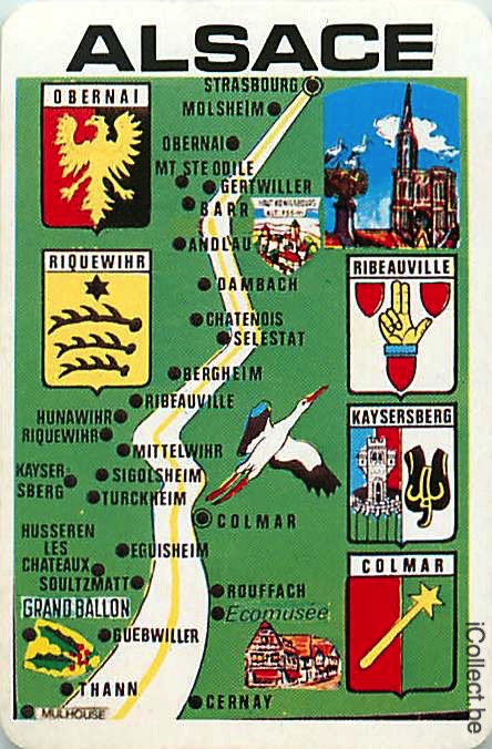 Single Swap Playing Cards Map Alsace (PS17-13G) - Click Image to Close