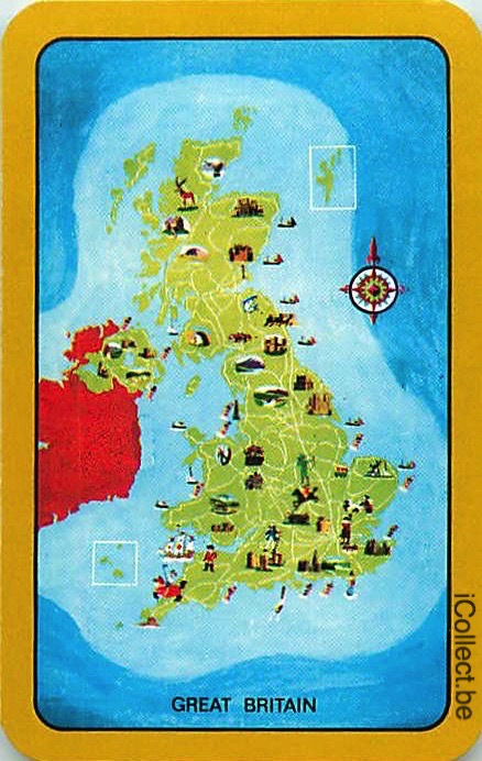 Single Swap Playing Cards Map Great Britain (PS16-19I)