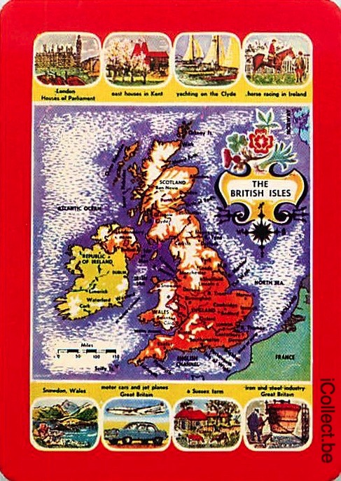 Single Swap Playing Cards Map Great Britain Isles (PS16-20A)