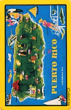 Single Playing Cards Map Puerto Rico ***Mini*** (PS16-20G) - Click Image to Close