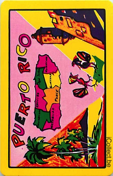 Single Playing Cards Map Puerto Rico (PS16-20I)