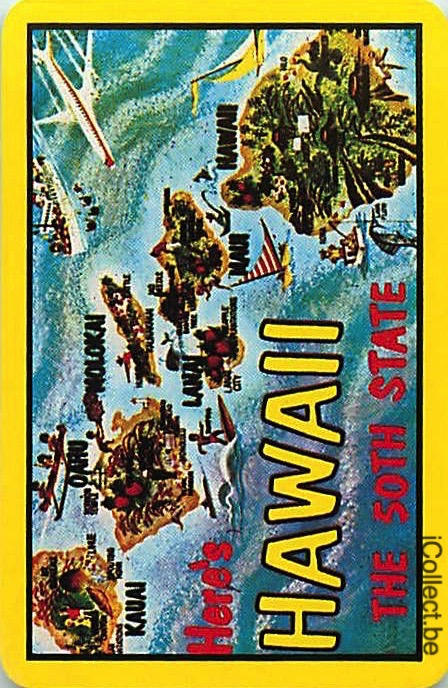 Single Swap Playing Cards Map Hawaii 50th State (PS16-21H)