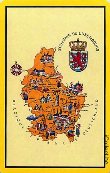 Single Swap Playing Cards Map Luxembourg (PS16-22E) - Click Image to Close