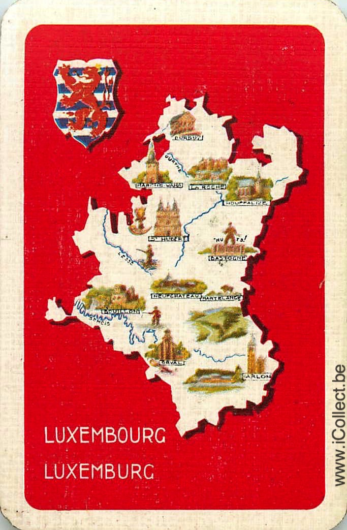 Single Swap Playing Cards Map Luxembourg (PS22-07C) - Click Image to Close