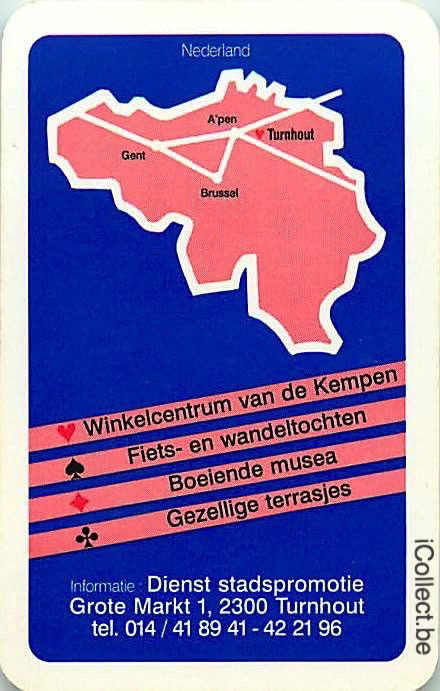 Single Swap Playing Cards Map Belgium Turnhout (PS16-23A) - Click Image to Close