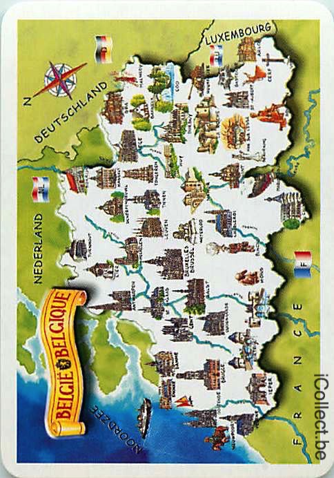 Single Swap Playing Cards Map Belgium (PS16-23B) - Click Image to Close