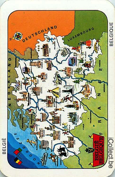 Single Swap Playing Cards Map Belgium (PS16-23D) - Click Image to Close