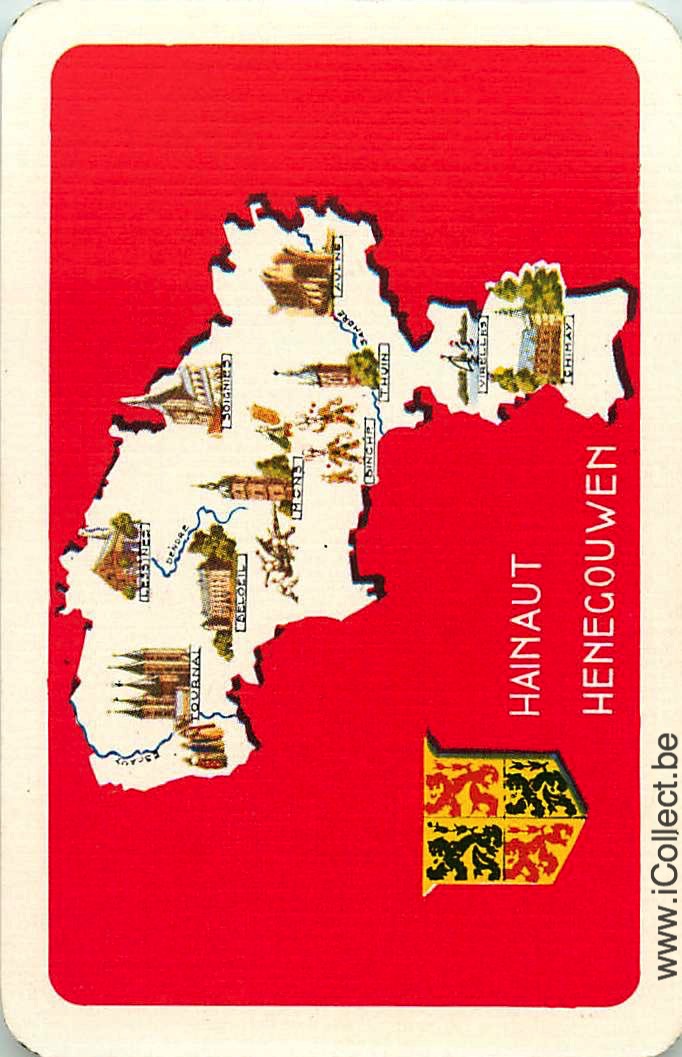 Single Swap Playing Cards Map Hainaut Belgium (PS22-05D)