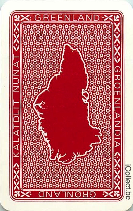 Single Playing Cards Map Groenland (PS16-25F)