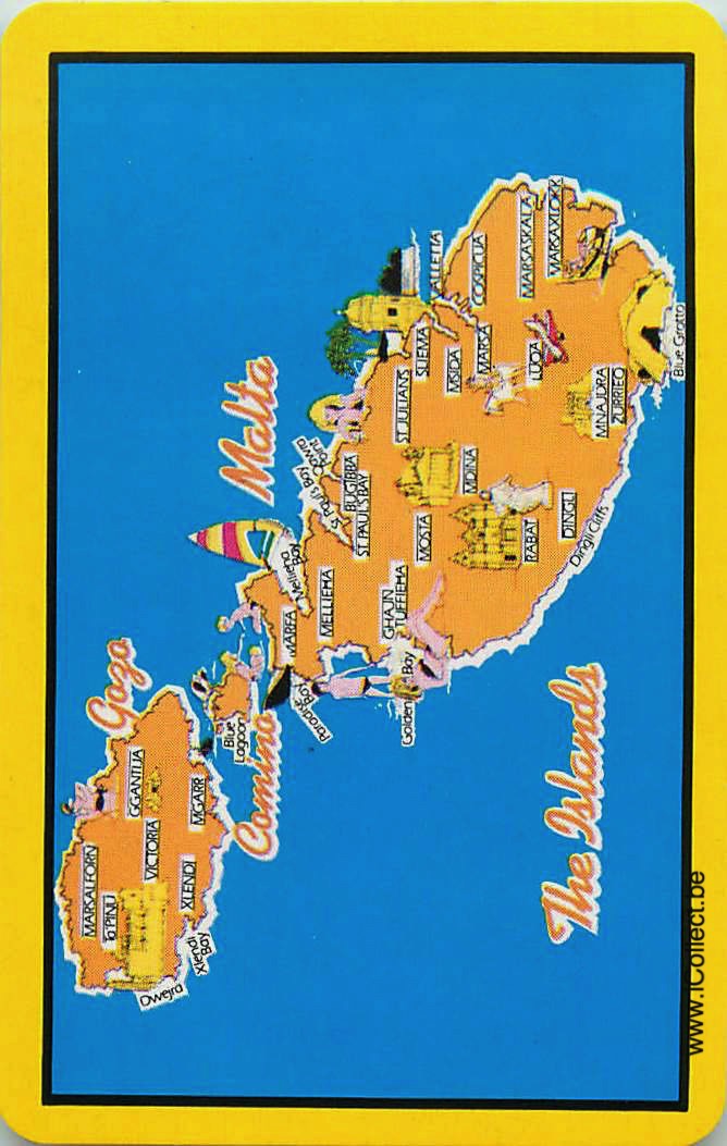 Single Swap Playing Cards Map Malta (PS17-30D)