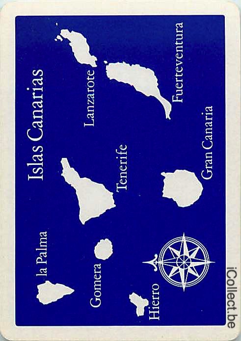 Single Swap Playing Cards Map Canarian Islands (PS16-28H)