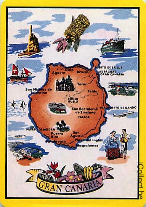 Single Playing Cards Map Gran Canaria (PS16-29C)