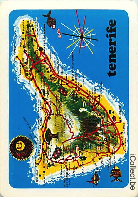 Single Playing Cards Map Tenerife (PS16-29E)